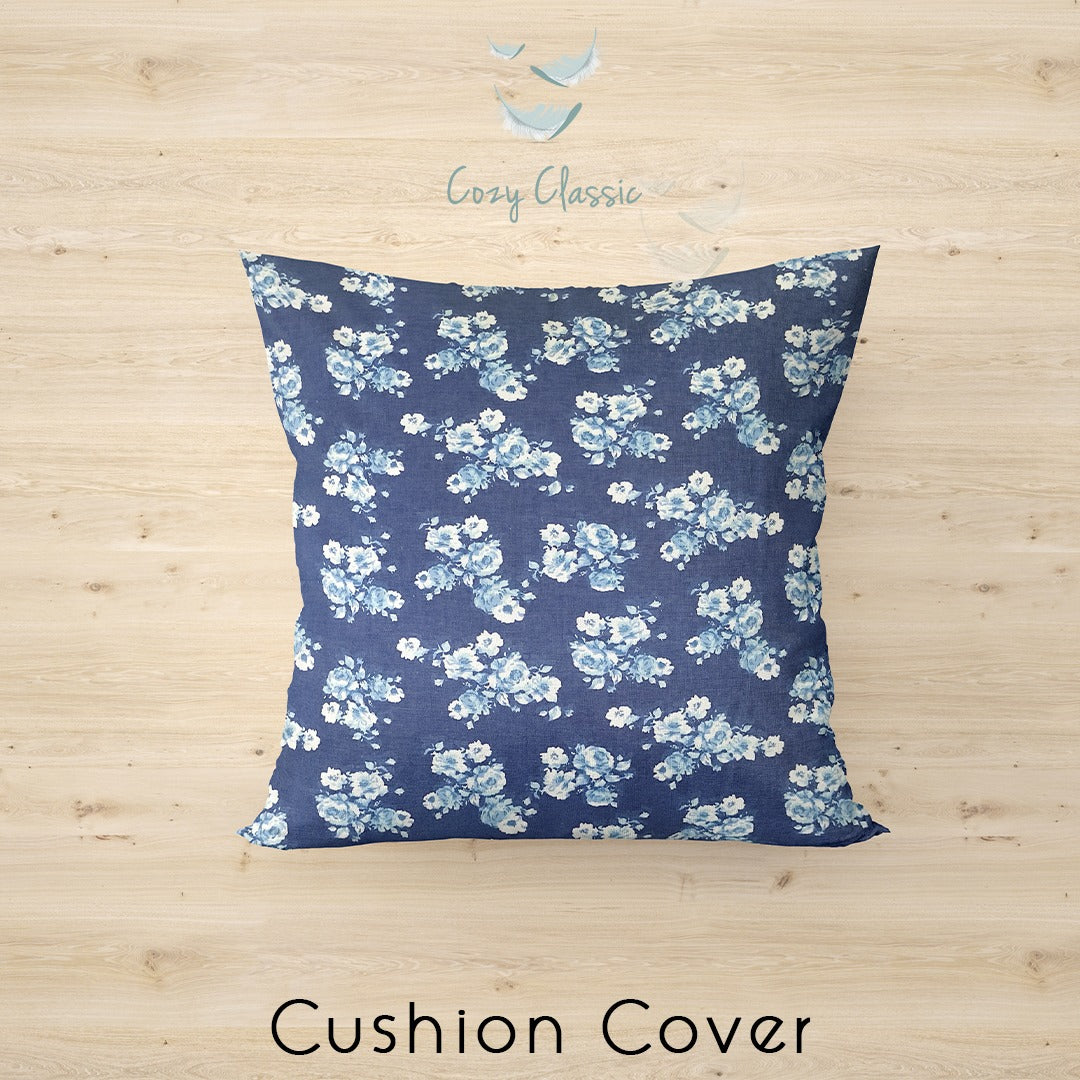 Fiore Blu Cuscino – Cozy Classic