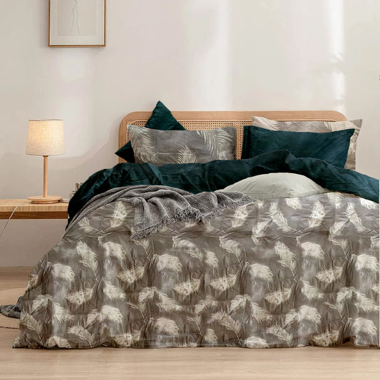 Grey Feather Bedsheet, Duvet & Comforter Sets