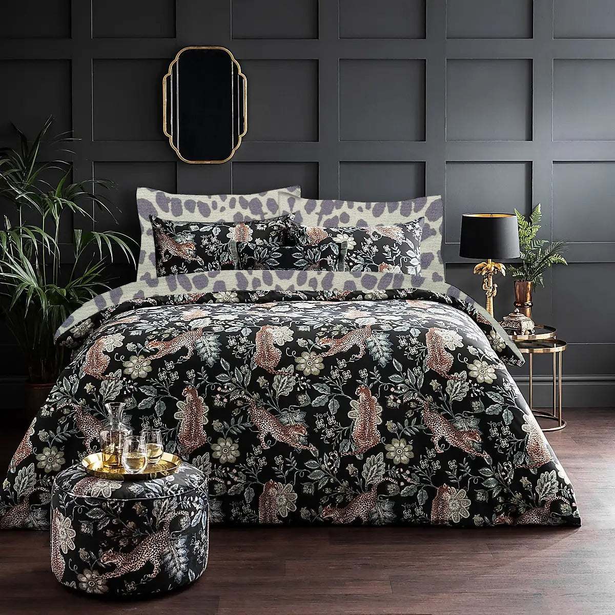 Black with Lyocell Bright Bedsheet, Duvet & Comforter Sets