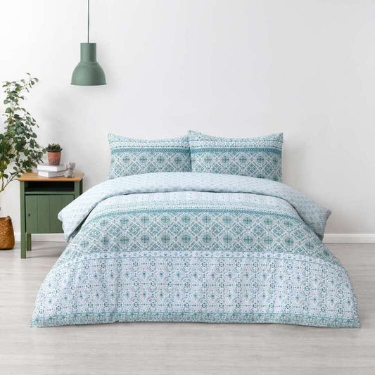 Blue white King Bedsheet Set