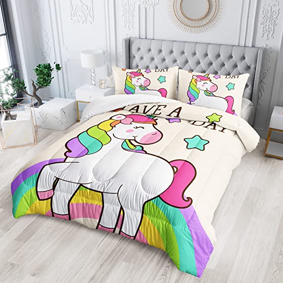 Unicorn Full comforter set for Kids Bedding